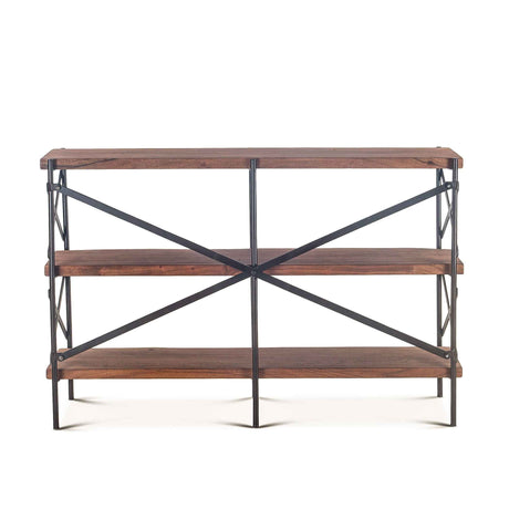 Organic Forge 56" Wide Bookshelf in Raw Walnut by Home Trends & Design at Eve Furniture