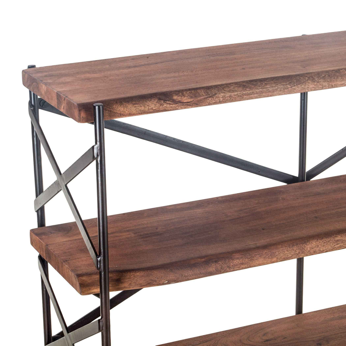 Organic Forge 56" Wide Bookshelf in Raw Walnut by Home Trends & Design at Eve Furniture