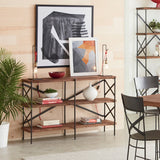 Organic Forge 56" Wide Bookshelf in Raw Walnut by Home Trends & Design at Eve Furniture
