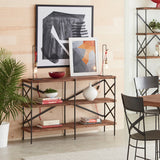 Organic Forge 56" Wide Bookshelf in Raw Walnut by Home Trends & Design at Eve Furniture