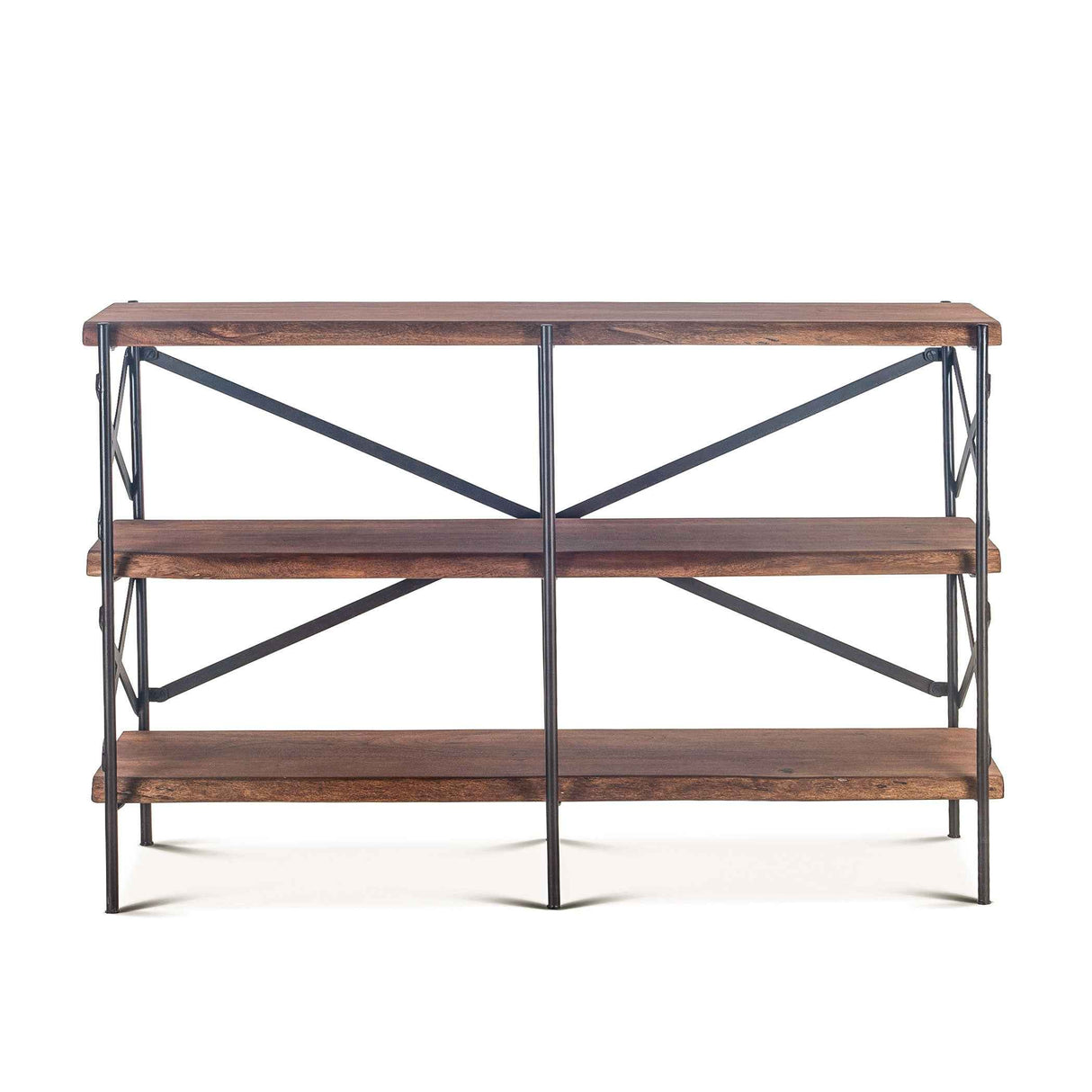 Organic Forge 56" Wide Bookshelf in Raw Walnut by Home Trends & Design at Eve Furniture