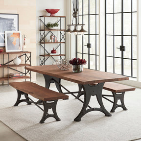 Organic Forge 70" Bench in Raw Walnut by Home Trends & Design at Eve Furniture
