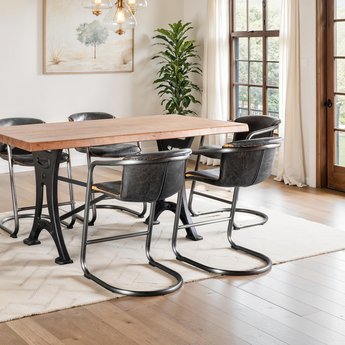 Organic Forge 72" Gathering Table in Raw Walnut