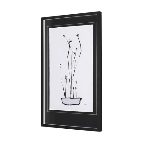 Organic Line Drawing I by Mercana Studio Hand Embellished Framed Art Print Matted under Glass by Mercana at Eve Furniture