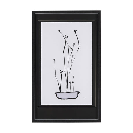 Organic Line Drawing I by Mercana Studio Hand Embellished Framed Art Print Matted under Glass by Mercana at Eve Furniture