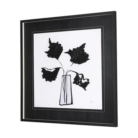 Organic Line Drawing II by Mercana Studio Hand Embellished Framed Art Print Matted under Glass by Mercana at Eve Furniture