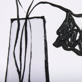 Organic Line Drawing II by Mercana Studio Hand Embellished Framed Art Print Matted under Glass by Mercana at Eve Furniture