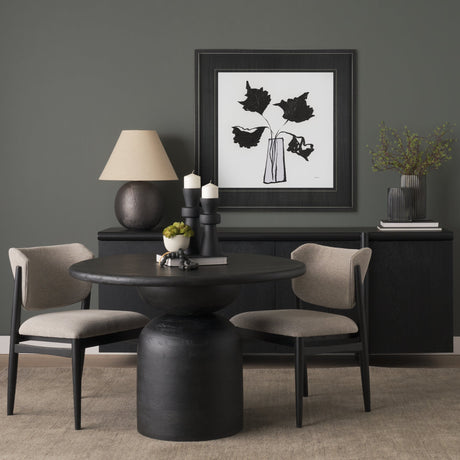 Organic Line Drawing II by Mercana Studio Hand Embellished Framed Art Print Matted under Glass by Mercana at Eve Furniture