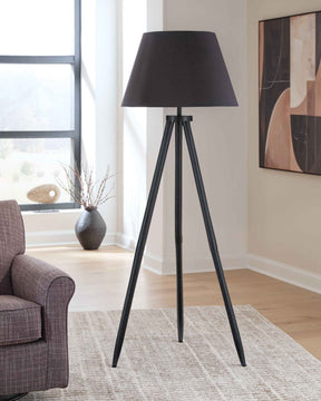 Orhan Black Floor Lamp by Ashley at Eve Furniture