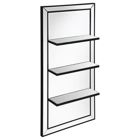 Oriel 3-Shelf Rectangle Wall Mirror by Coaster at Eve Furniture