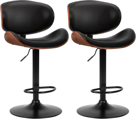 Orin Black/Brown Adjustable Barstool Set by Happy Homes at Eve Furniture