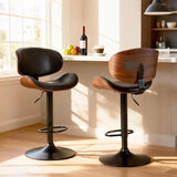 Orin Black/Brown Adjustable Barstool Set by Happy Homes at Eve Furniture