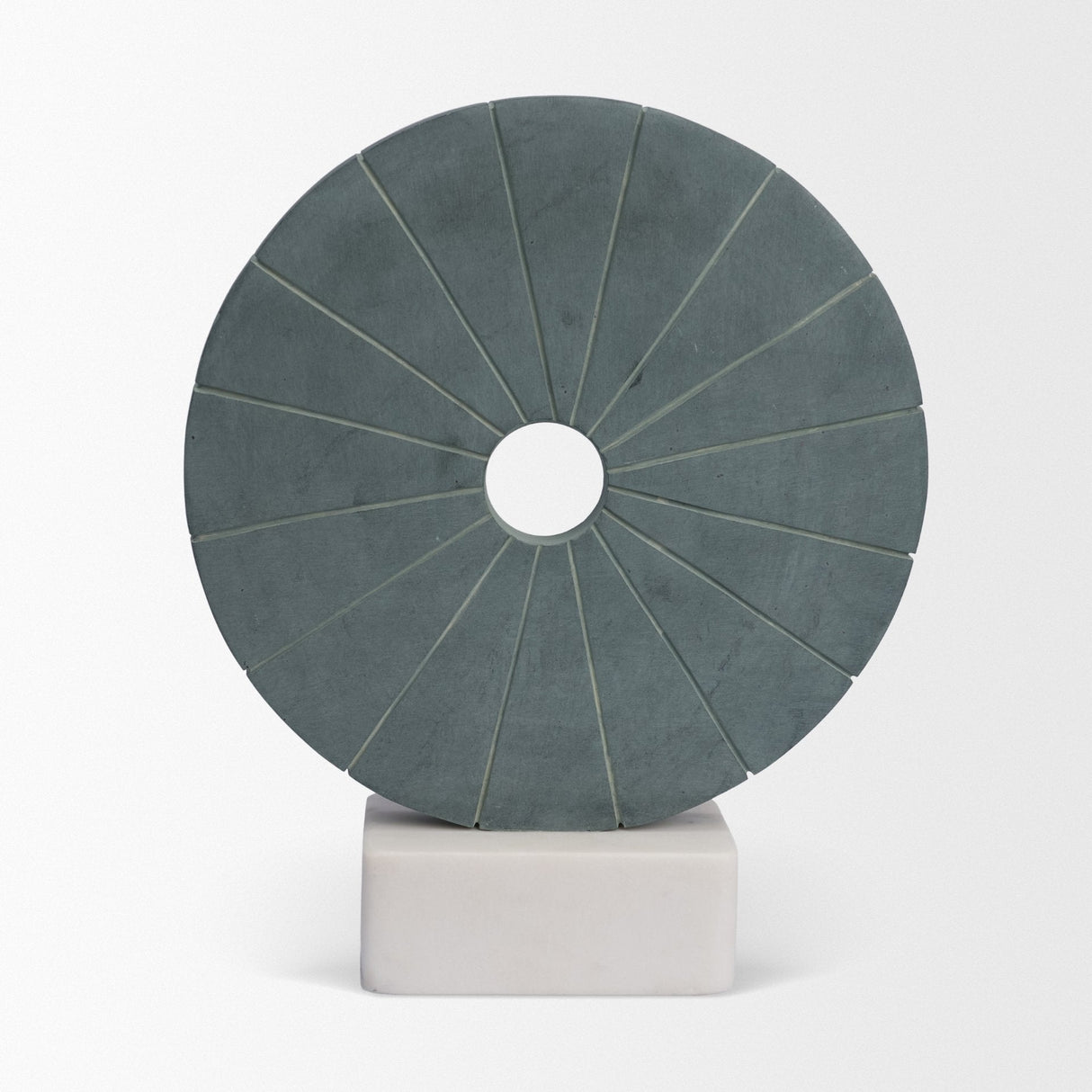 Orin Gray Marble Round Disc Decorative Object by Mercana at Eve Furniture