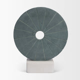 Orin Gray Marble Round Disc Decorative Object by Mercana at Eve Furniture