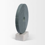Orin Gray Marble Round Disc Decorative Object by Mercana at Eve Furniture