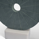 Orin Gray Marble Round Disc Decorative Object by Mercana at Eve Furniture