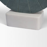 Orin Gray Marble Round Disc Decorative Object by Mercana at Eve Furniture