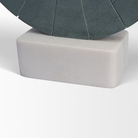 Orin Gray Marble Round Disc Decorative Object by Mercana at Eve Furniture