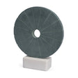 Orin Gray Marble Round Disc Decorative Object by Mercana at Eve Furniture
