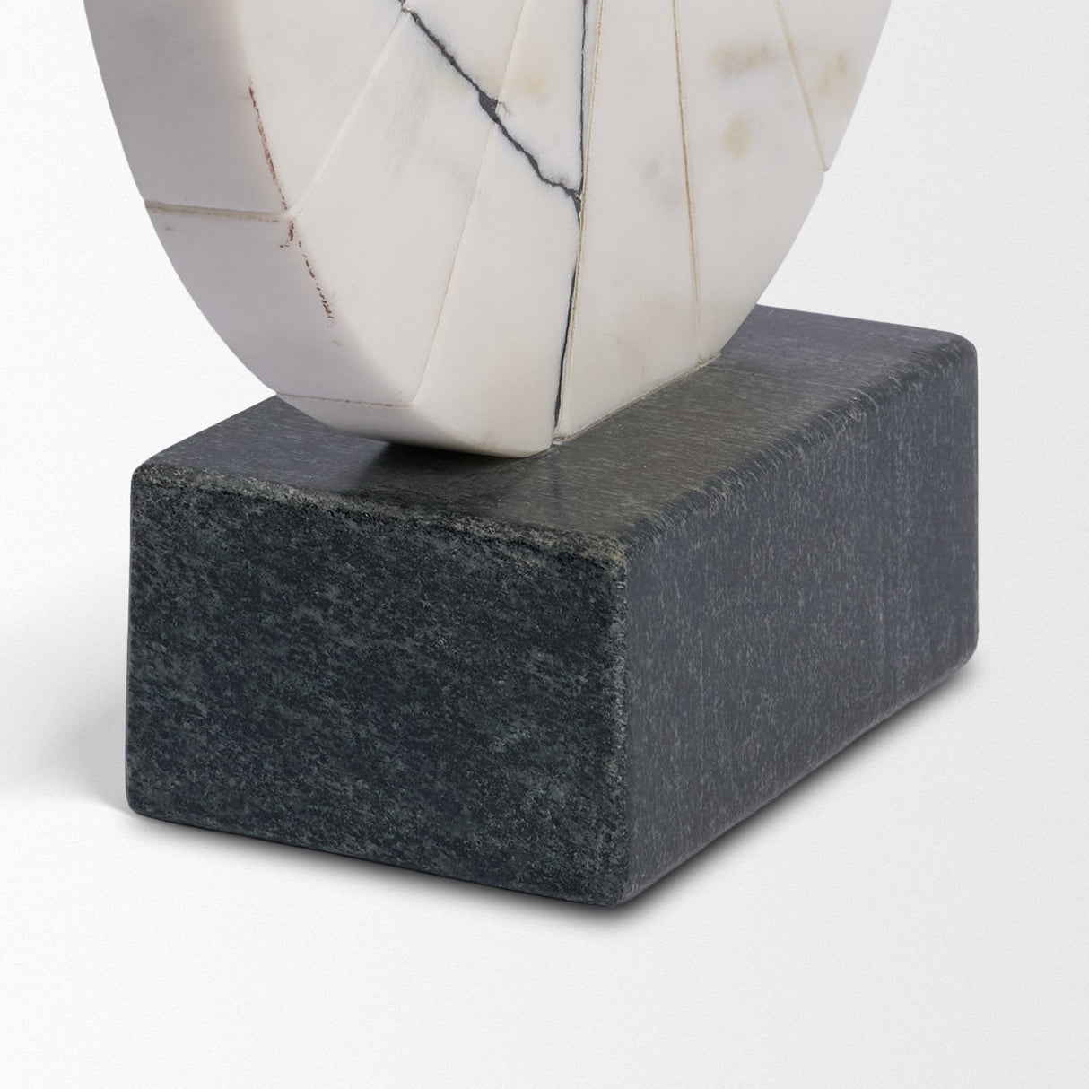 Orin White Marble Round Disc Decorative Object by Mercana at Eve Furniture