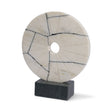 Orin White Marble Round Disc Decorative Object by Mercana at Eve Furniture