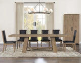 Orinda Rustic Solid Wood Side Chair, Brown Vegan Leather by Steve Silver at Eve Furniture