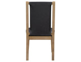 Orinda Rustic Solid Wood Side Chair, Brown Vegan Leather by Steve Silver at Eve Furniture