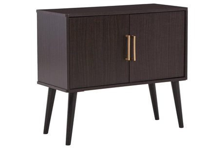 Orinfield Dark Brown Accent Cabinet by Ashley at Eve Furniture