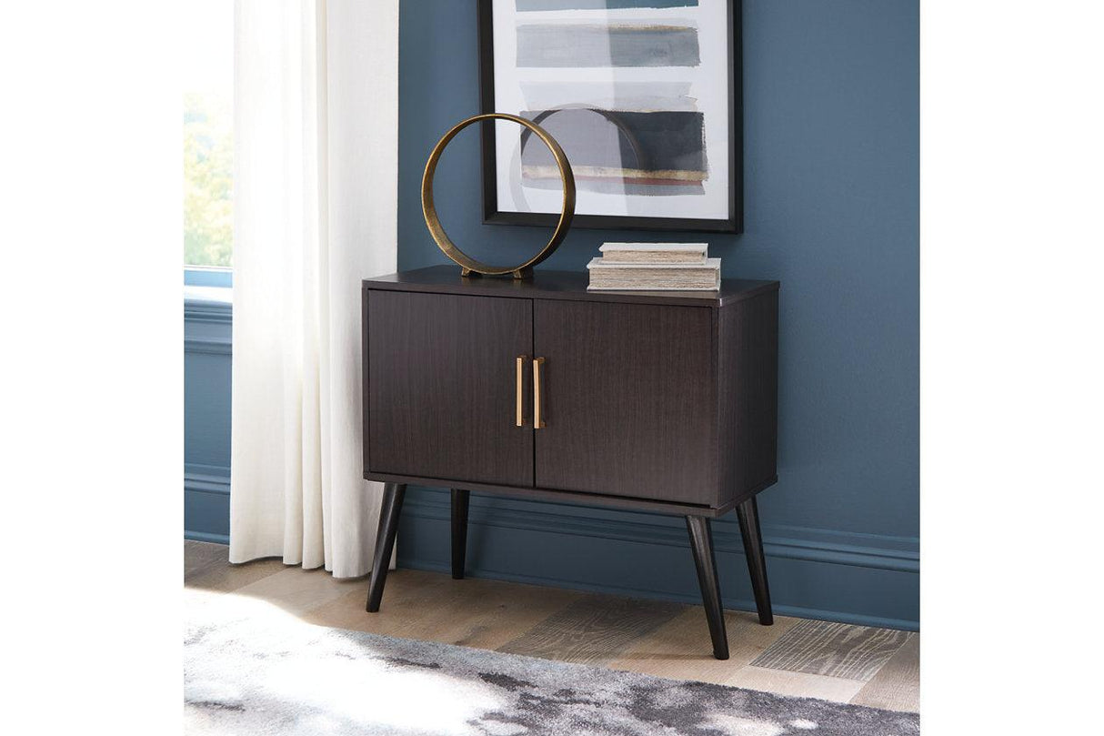 Orinfield Dark Brown Accent Cabinet by Ashley at Eve Furniture