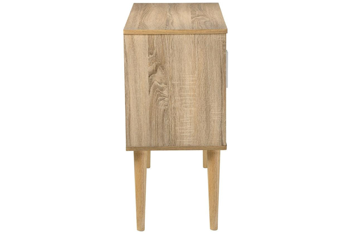 Orinfield Natural/White Accent Cabinet by Ashley at Eve Furniture