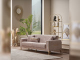 Orion 3-pieces (Sofa & Loveseat & Chair) Livingroom Set in Cream by Furnia at Eve Furniture