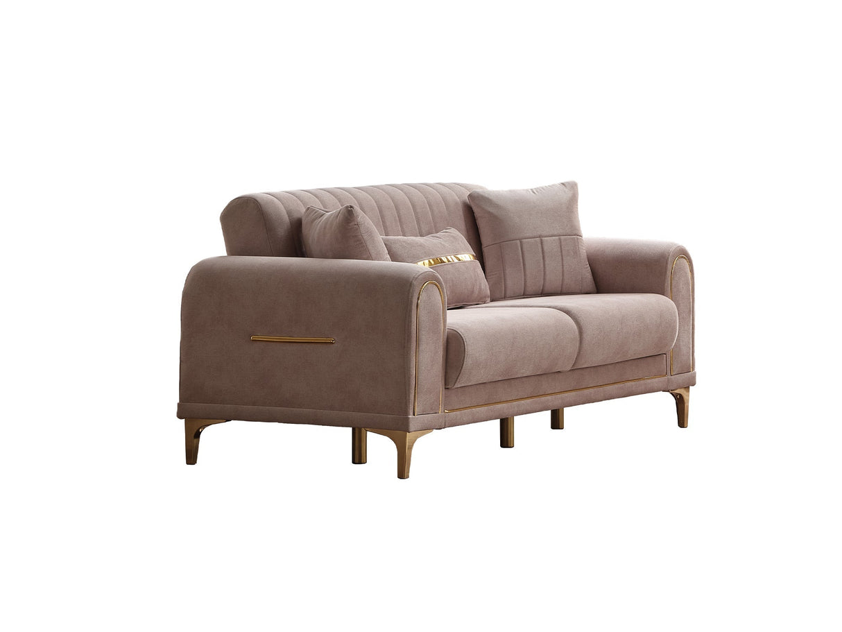 Orion 3-pieces (Sofa & Loveseat & Chair) Livingroom Set in Cream by Furnia at Eve Furniture