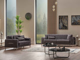 Orion 3-pieces (Sofa & Loveseat & Chair) Livingroom Set in Grey
