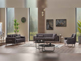 Orion 3-pieces (Sofa & Loveseat & Chair) Livingroom Set in Grey