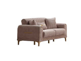 Orion Cream Convertible Loveseat by Furnia at Eve Furniture