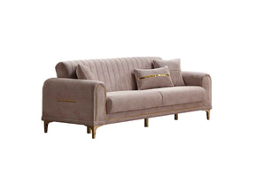 Orion Cream Convertible Sofa by Furnia at Eve Furniture