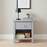 Orion Gray 1-Drawer Nightstand by Homelegance at Eve Furniture