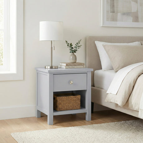 Orion Gray 1-Drawer Nightstand by Homelegance at Eve Furniture