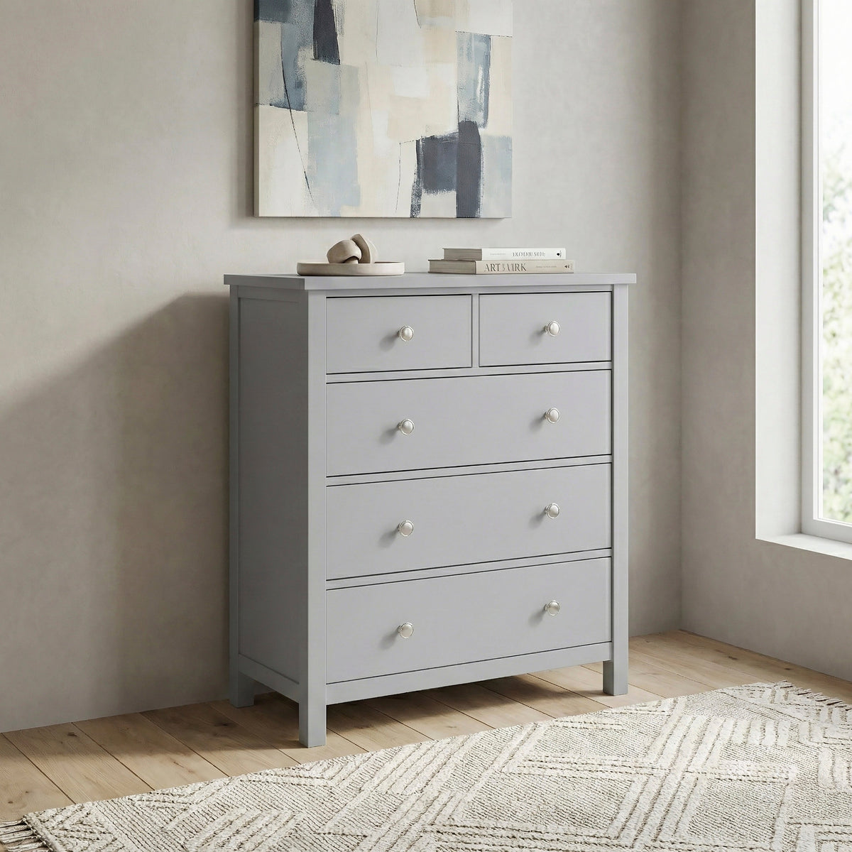 Orion Gray 5-Drawer Chest by Homelegance at Eve Furniture