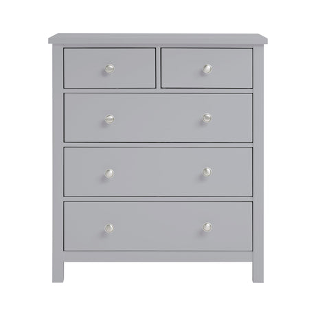 Orion Gray 5-Drawer Chest by Homelegance at Eve Furniture