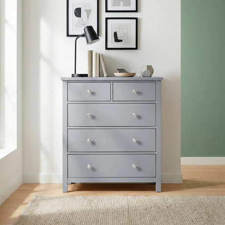 Orion Gray 5-Drawer Chest by Homelegance at Eve Furniture