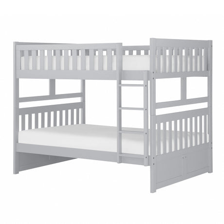 Orion Gray Full/Full Bunk Bed by Homelegance at Eve Furniture