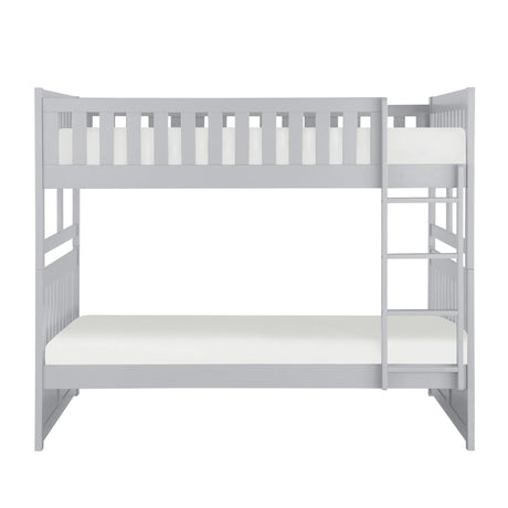 Orion Gray Full/Full Bunk Bed by Homelegance at Eve Furniture