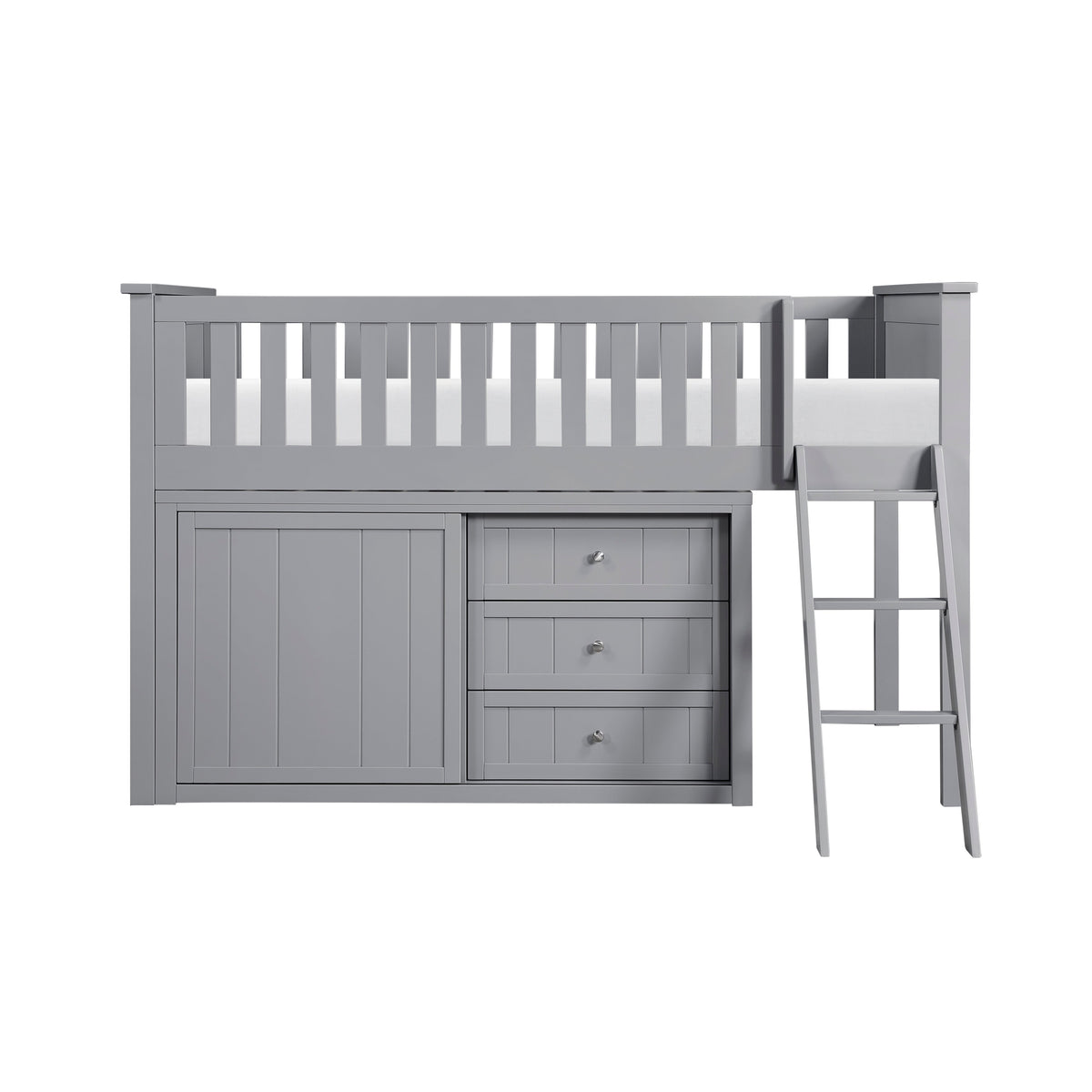 Orion Gray Low Loft Bunk with Dresser by Homelegance at Eve Furniture