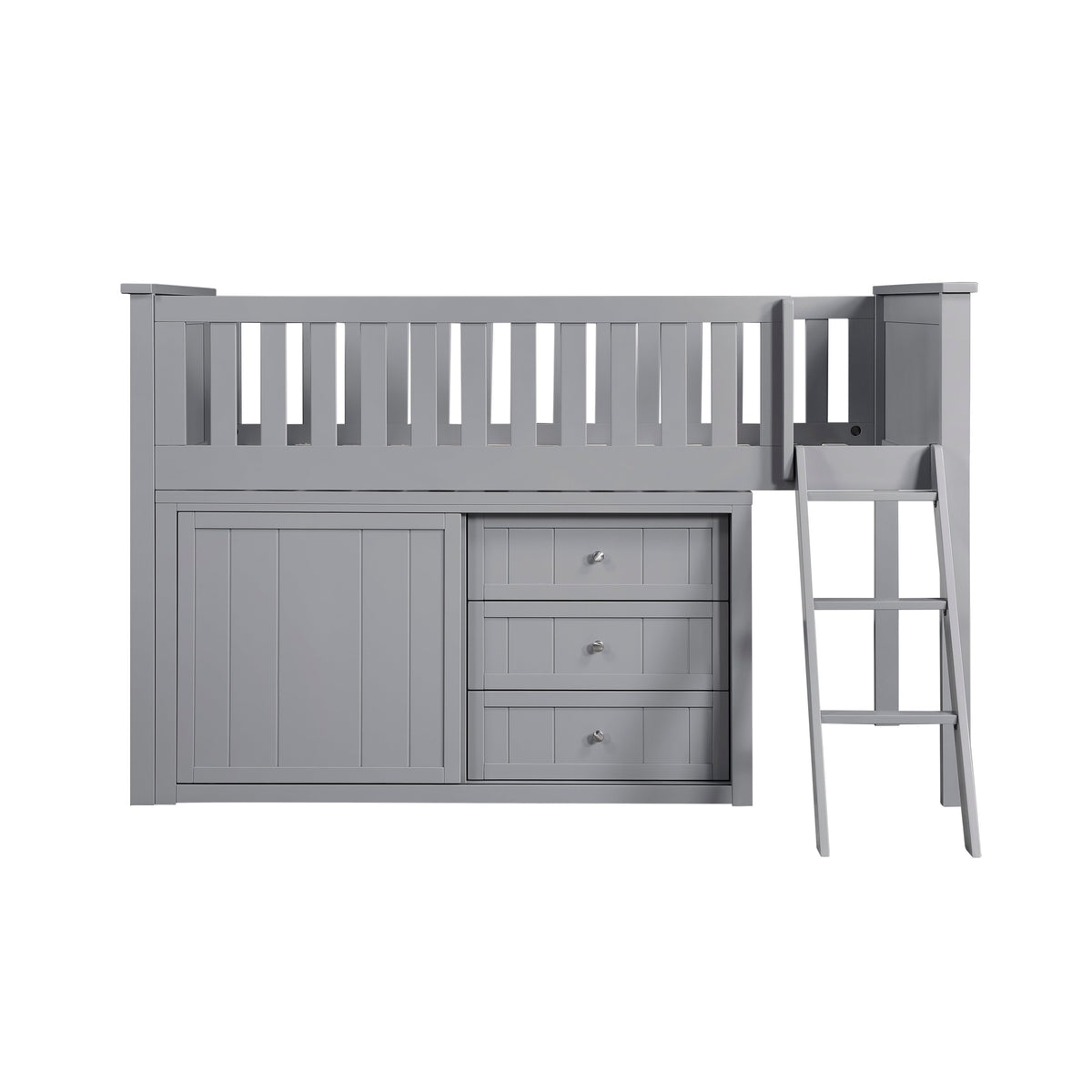 Orion Gray Low Loft Bunk with Dresser by Homelegance at Eve Furniture