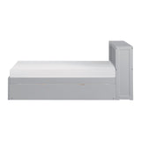 Orion Gray Twin Bookcase Bed with Twin Trundle by Homelegance at Eve Furniture