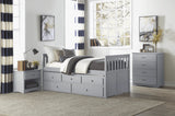Orion Gray Twin Captains Trundle Bed by Homelegance at Eve Furniture