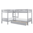 Orion Gray Twin Corner Bunk Bed with Storage Boxes by Homelegance at Eve Furniture