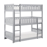 Orion Gray Twin Triple Bunk Bed by Homelegance at Eve Furniture