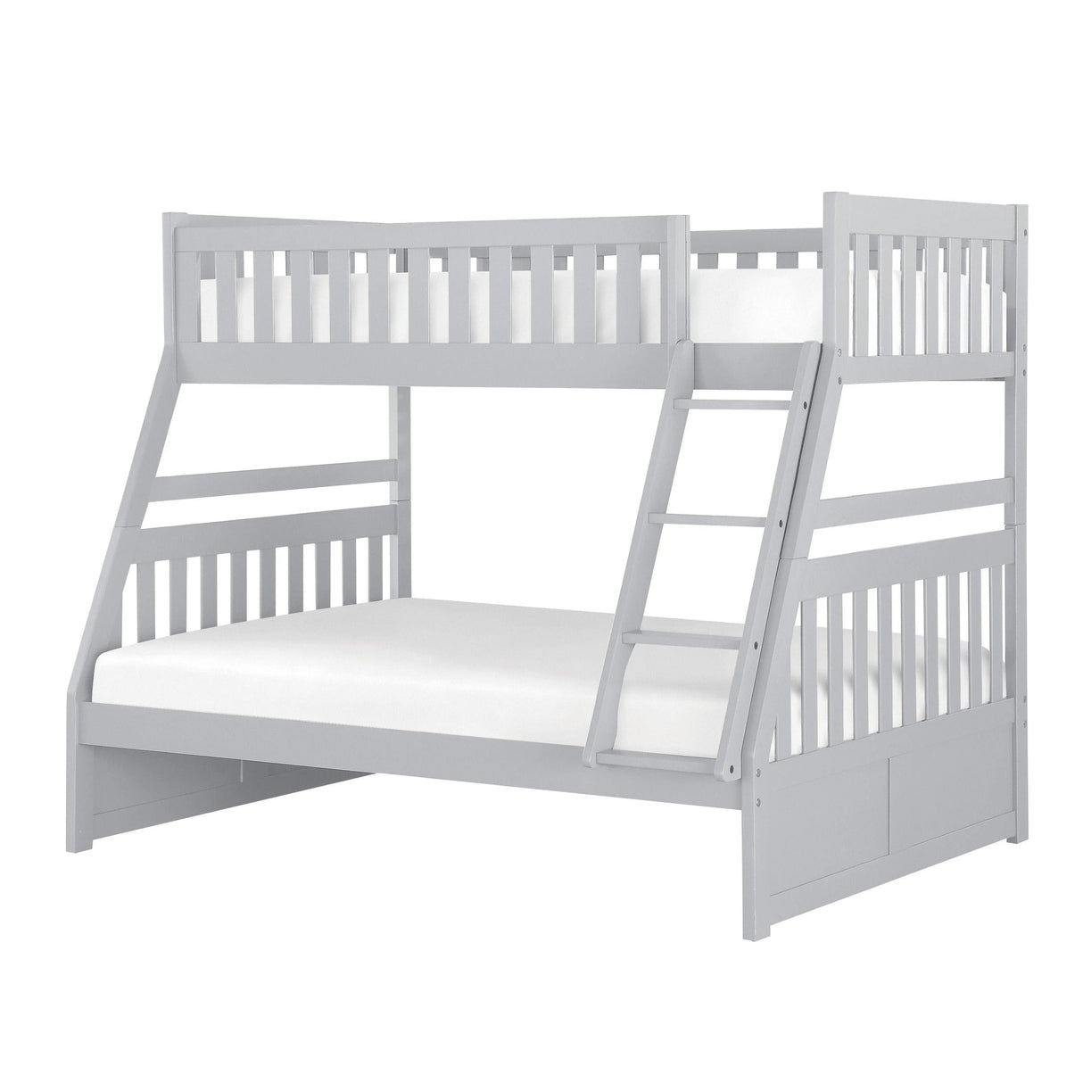 Orion Gray Twin/Full Bunk Bed by Homelegance at Eve Furniture